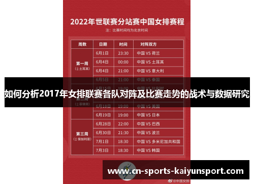 如何分析2017年女排联赛各队对阵及比赛走势的战术与数据研究